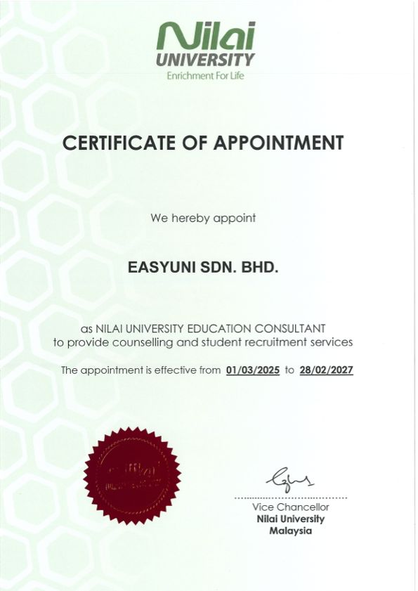 Nilai Partnership Certificate